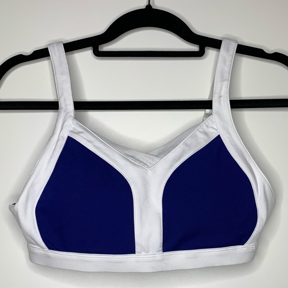 Fabletics Royal Blue with White Trim Sports Bra